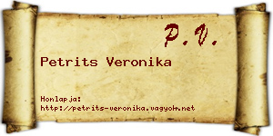 Petrits Veronika névjegykártya